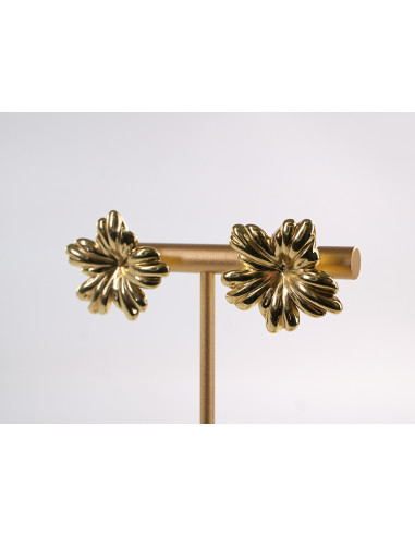 Kolczyki ZŁOTE KWIATY KWIATKI  CHIRURGICZNA...
