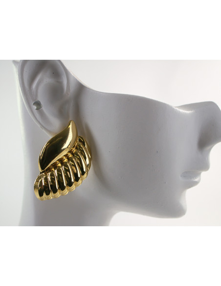 Kolczyki ZŁOTE ASYMETRYCZNE MUSZELKI  CHIRURGICZNA LOLITA AKCESORIA