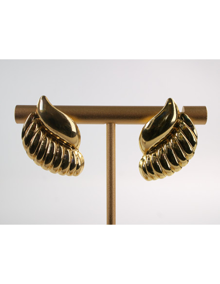 Kolczyki ZŁOTE ASYMETRYCZNE MUSZELKI  CHIRURGICZNA LOLITA AKCESORIA