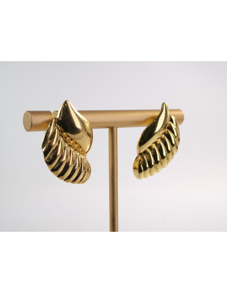 Kolczyki ZŁOTE ASYMETRYCZNE MUSZELKI  CHIRURGICZNA LOLITA AKCESORIA