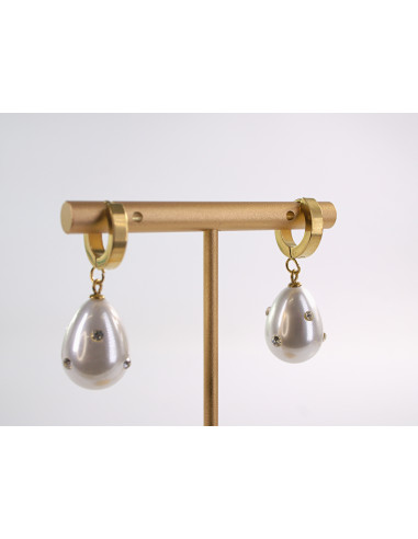 Kolczyki ZŁOTE Z PERŁĄ CHIRURGICZNA LOLITA...