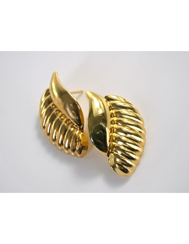 Kolczyki ZŁOTE ASYMETRYCZNE MUSZELKI...