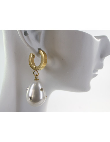 Kolczyki ZŁOTE Z PERŁĄ CHIRURGICZNA LOLITA...