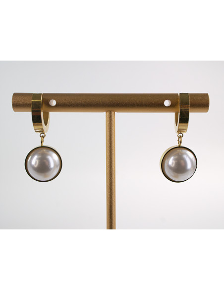 Kolczyki ZŁOTE Z PERŁĄ CHIRURGICZNA LOLITA AKCESORIA