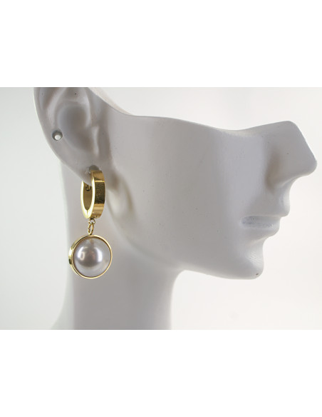 Kolczyki ZŁOTE Z PERŁĄ CHIRURGICZNA LOLITA AKCESORIA