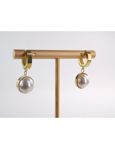 Kolczyki ZŁOTE Z PERŁĄ CHIRURGICZNA LOLITA...