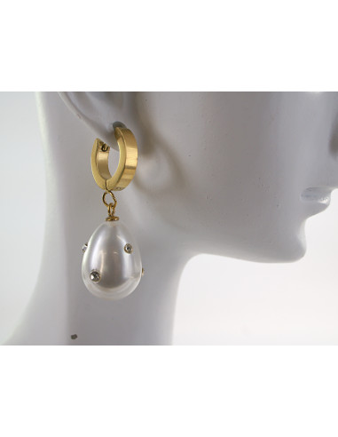 Kolczyki ZŁOTE Z PERŁĄ CHIRURGICZNA LOLITA...