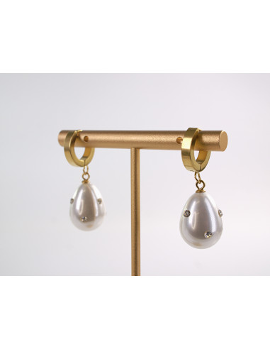 Kolczyki ZŁOTE Z PERŁĄ CHIRURGICZNA LOLITA...