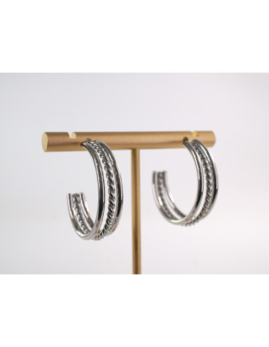 Kolczyki SREBRNE KOŁA BOHO CHIRURGICZNA LOLITA...