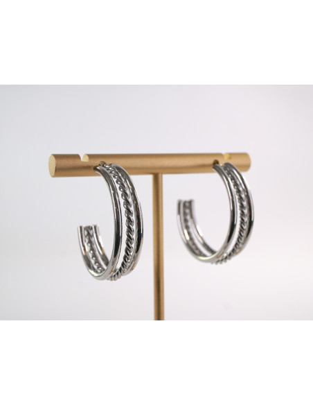 Kolczyki SREBRNE KOŁA BOHO CHIRURGICZNA LOLITA AKCESORIA