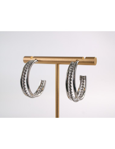 Kolczyki SREBRNE KOŁA BOHO CHIRURGICZNA LOLITA...