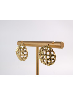 Kolczyki ZŁOTE "GUZIKI"KOSZYCZKI  BOHO CHIRURGICZNA... 2