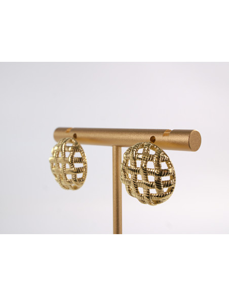 Kolczyki ZŁOTE "GUZIKI"KOSZYCZKI  BOHO CHIRURGICZNA LOLITA AKCESORIA