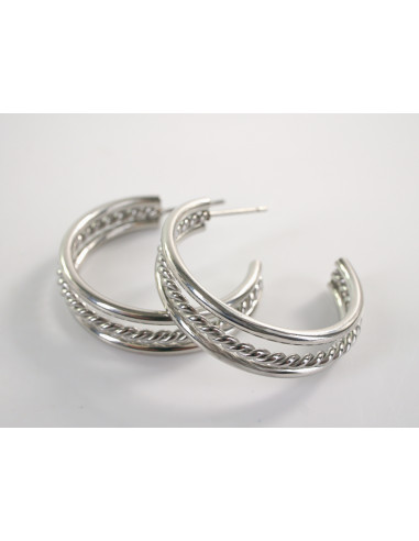 Kolczyki SREBRNE KOŁA BOHO CHIRURGICZNA LOLITA...