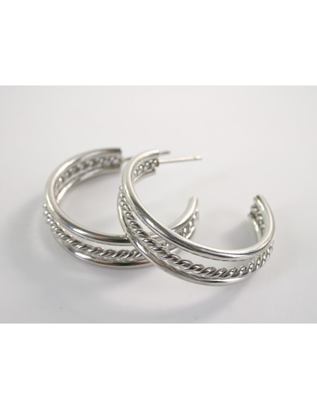 Kolczyki SREBRNE KOŁA BOHO CHIRURGICZNA LOLITA AKCESORIA