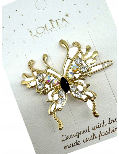 Spinka DO WŁOSÓW ZŁOTY MOTYL MOTYLE LOLITA...
