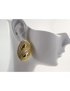 Kolczyki  ELIPSY VINTAGE A'LA LATA 80-TE CHIRURGICZNA...