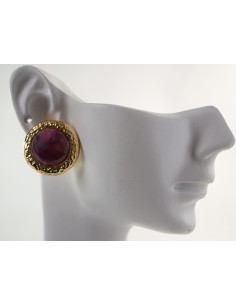 Kolczyki  "GUZIKI" VINTAGE A'LA LATA 80-TE CHIRURGICZNA...