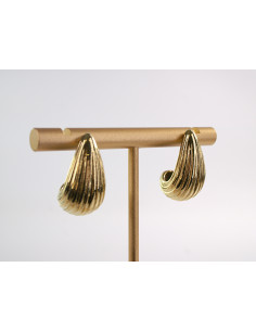 Kolczyki PLISOWANE ŁEZKI KROPLE  CHIRURGICZNA LOLITA...