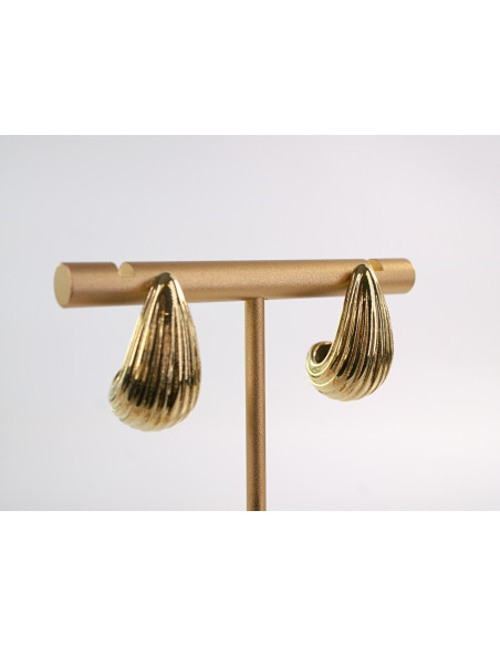 Kolczyki PLISOWANE ŁEZKI KROPLE  CHIRURGICZNA LOLITA AKCESORIA