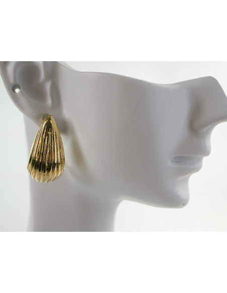 Kolczyki PLISOWANE ŁEZKI KROPLE  CHIRURGICZNA LOLITA AKCESORIA