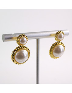 Kolczyki PERŁOWE VINTAGE LOLITA AKCESORIA srebrny sztyft 925 2