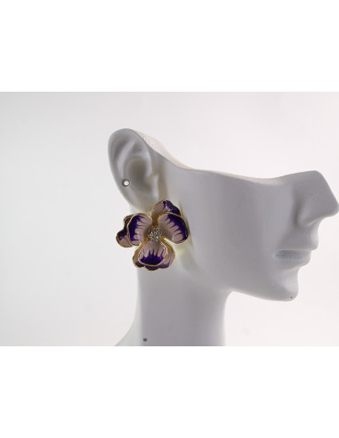 Kolczyki FIOLETOWE KWIATKI  LOLITA AKCESORIA...