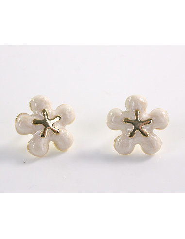 Kolczyki KWIATKI KWIATUSZKI ECRU LOLITA...