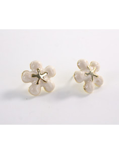 Kolczyki KWIATKI KWIATUSZKI ECRU LOLITA AKCESORIA srebrny... 2