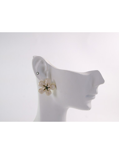 Kolczyki KWIATKI KWIATUSZKI ECRU LOLITA...