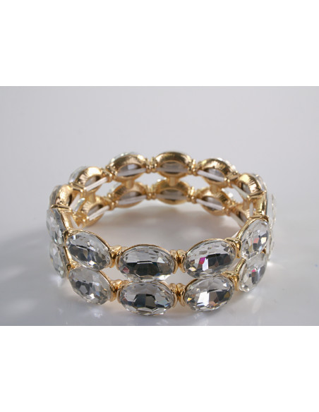 Bransoletka Kryształowa na rękę DUŻE KRYSZTAŁY  Lolita Accessories SREBRNY