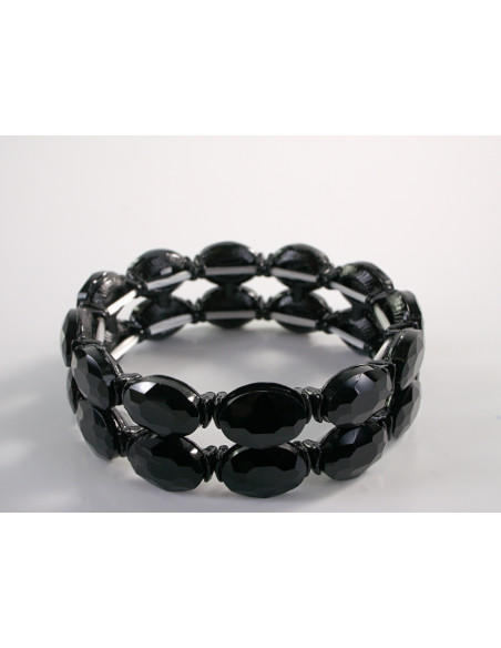 Bransoletka Kryształowa na rękę DUŻE KRYSZTAŁY  Lolita Accessories CZARNY