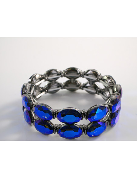 Bransoletka Kryształowa na rękę DUŻE KRYSZTAŁY  Lolita Accessories CHABROWY