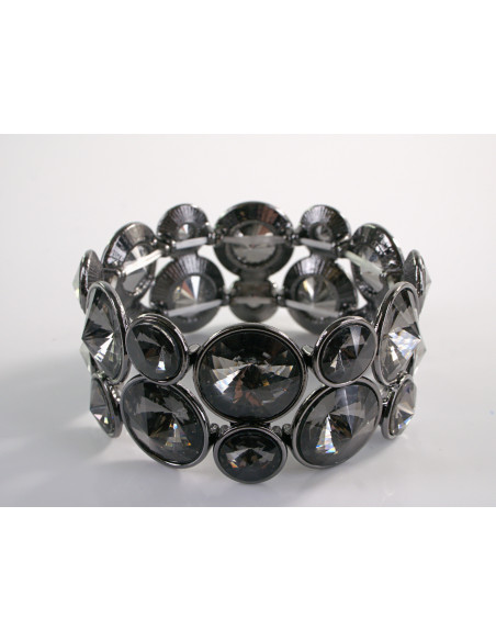 Bransoletka Kryształowa na rękę KRYSZTAŁY Lolita Accessories GRAFITOWY