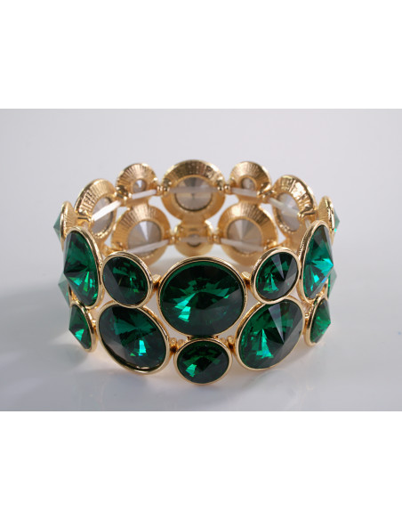 Bransoletka Kryształowa na rękę KRYSZTAŁY Lolita Accessories ZIELONY