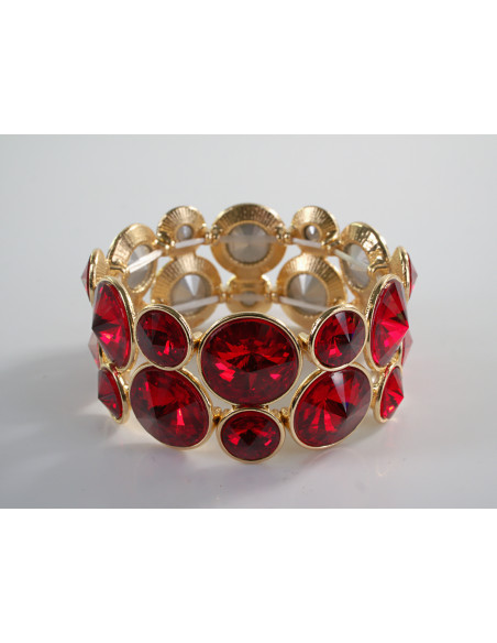 Bransoletka Kryształowa na rękę KRYSZTAŁY Lolita Accessories CZERWONY