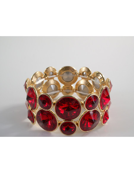 Bransoletka Kryształowa na rękę KRYSZTAŁY Lolita Accessories CZERWONY