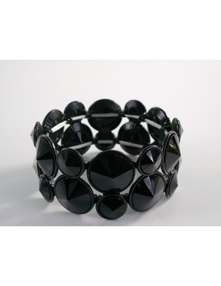 Bransoletka Kryształowa na rękę KRYSZTAŁY Lolita Accessories CZARNY