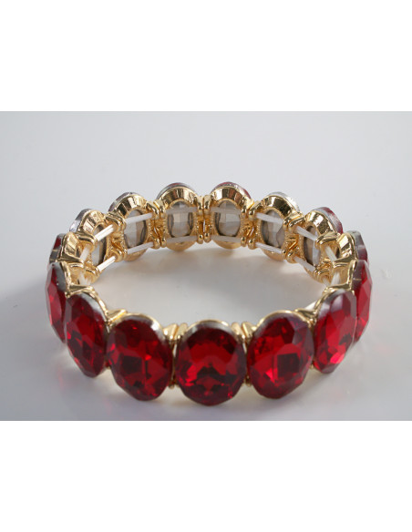 Bransoletka Kryształowa na rękę KRYSZTAŁY Lolita Accessories CZERWONY