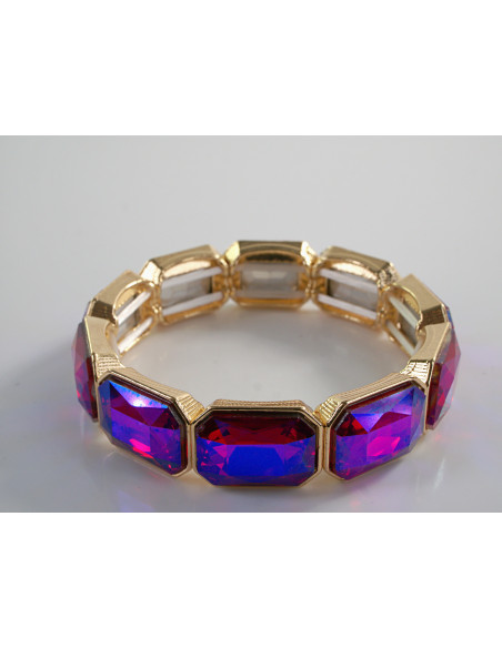 Bransoletka Kryształowa na rękę KRYSZTAŁY Lolita Accessories FUKSJA