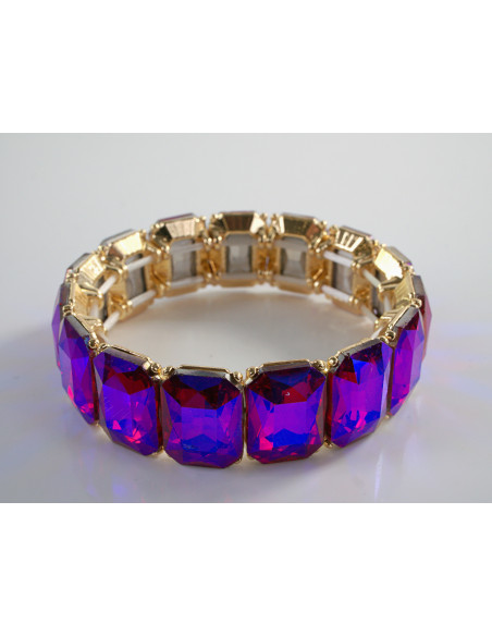 Bransoletka Kryształowa na rękę KRYSZTAŁY Lolita Accessories FUKSJA