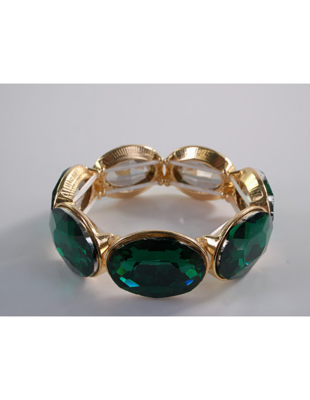 Bransoletka Kryształowa na rękę KRYSZTAŁY ELIPSY Lolita Accessories ZIELONY