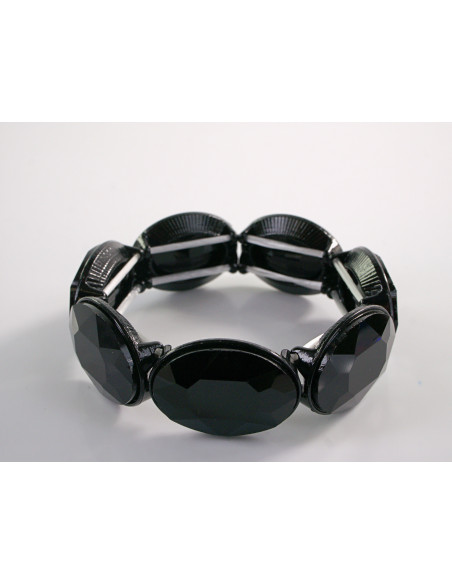 Bransoletka Kryształowa na rękę KRYSZTAŁY ELIPSY Lolita Accessories CZARNY