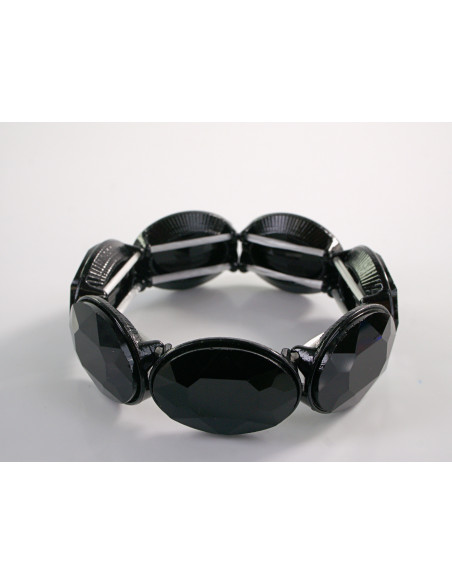 Bransoletka Kryształowa na rękę KRYSZTAŁY ELIPSY Lolita Accessories CZARNY