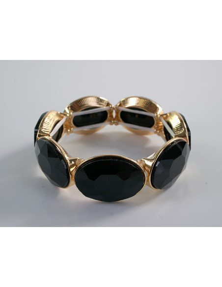 Bransoletka Kryształowa na rękę KRYSZTAŁY ELIPSY Lolita Accessories CZARNY