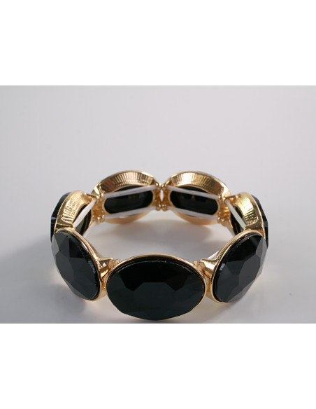 Bransoletka Kryształowa na rękę KRYSZTAŁY ELIPSY Lolita Accessories CZARNY