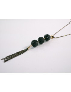 NASZYJNIK DŁUGI WISIOR  MEDALION Lolita Akcesoria CZARNE... 2