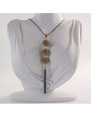 NASZYJNIK DŁUGI WISIOR  MEDALION Lolita...