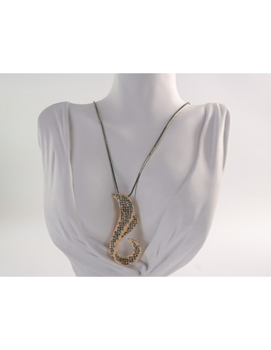 NASZYJNIK DŁUGI WISIOR MEDALION Lolita...