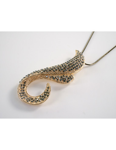 NASZYJNIK DŁUGI WISIOR MEDALION Lolita...